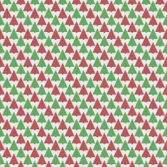 Seamless red and green tree symbols on white paper