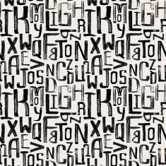 Seamless vintage style pattern uneven grunge letters of random size