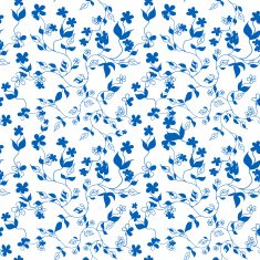 Navy Blue Floral seamless Pattern N2