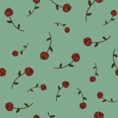 Roses seamless pattern Sketch design elements N2