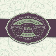 hand-sketched vintage frame N13