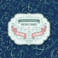 hand-sketched vintage frame N14