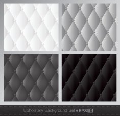 Vector abstract upholstery background Black and white set