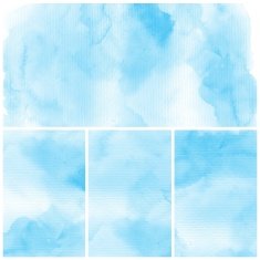 Set of Colorful water color painting background N514