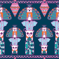 Indian totem pole pattern N2