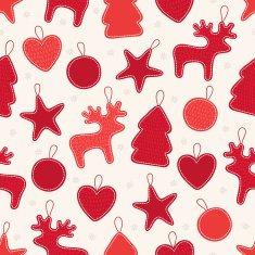 Seamless pattern with Christmas toys