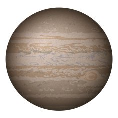 Planet Jupiter isolated on white