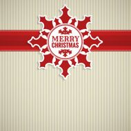 Christmas snowflake vintage card N2