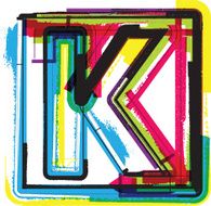 Colorful Grunge Font LETTER K N4