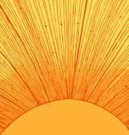 Yellow sun rays background