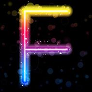 Alphabet Rainbow Lights Glitter with Sparkles N4