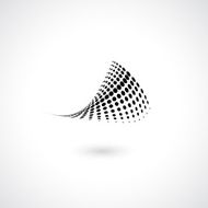 abstract wave style black dots shape N2