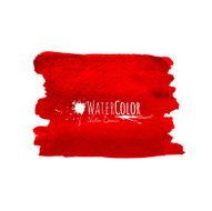 Bright red banner isolated on white background