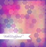 Abstract background of the hexagons Spring colors Pink lilac