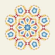 Ethnic geometric kaleidoscopic ornament N2