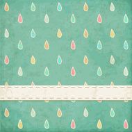 Vintage background Polka dot raindrops