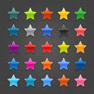 Star sign glossy icon web button shadow noise effect texture