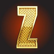 vector golden letter z N7