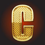 vector golden letter c N7