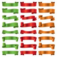 Glossy ribbons banner