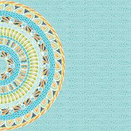 Colorful ethnicity round ornament mosaic vector background N7