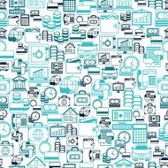 Seamless pattern of banking icons N4
