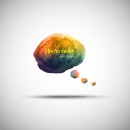 Watercolor think bubble