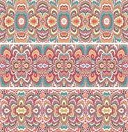 Set of seamless laced border patterns N14