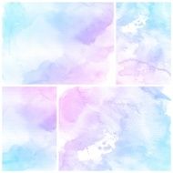 Set of Colorful water color painting background N517