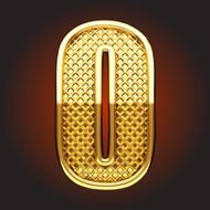 Vector golden figure 0 N4