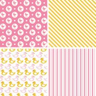Baby girl seamless patterns