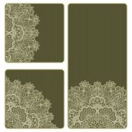 Vector vintage invitation card set
