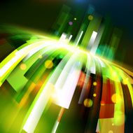 Abstract energy growing wave corner