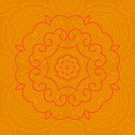 indian orange pattern N2