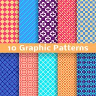 Graphic vector seamless patterns (tiling) N2