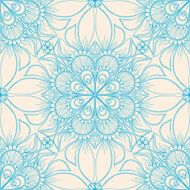 blue pattern with flowers
