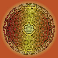 Lace floral colorful ethnic ornament kaleidoscop N5