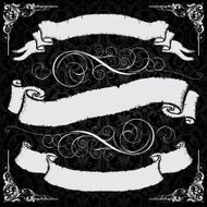 Retro grunge ribbon label N2