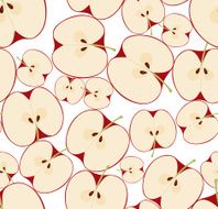 Seamless pattern with apples Vector illustration