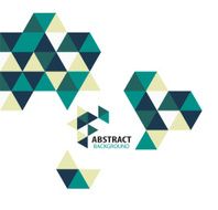 Abstract mosaic geometric shapes isolated