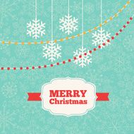 christmas card with snowflakes N7