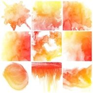 Set of Colorful water color painting background N519