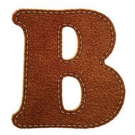 Leather textured letter B
