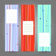 Set of Vertical Colorful Banners Abstract Geometric ornament Vector Illustration N5