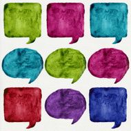 Watercolor speech bubble N3
