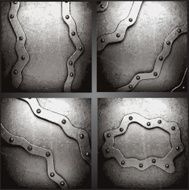 Vector metal background set N122