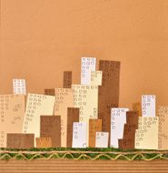 Cityscape downtown house abstract background