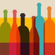 Art background Wine restaurant concept Vector N2