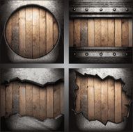 Vector metal background set N123