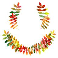 Watercolor Autumn Leaves Frame N2